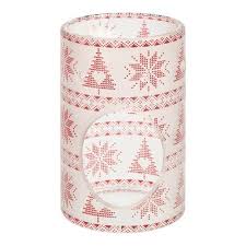 Yankee Candle Red Nordic Frosted Glass