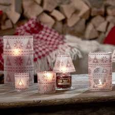 Yankee Candle Red Nordic Frosted Glass